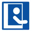 Símbolo de via manual: colaborador numa cabine